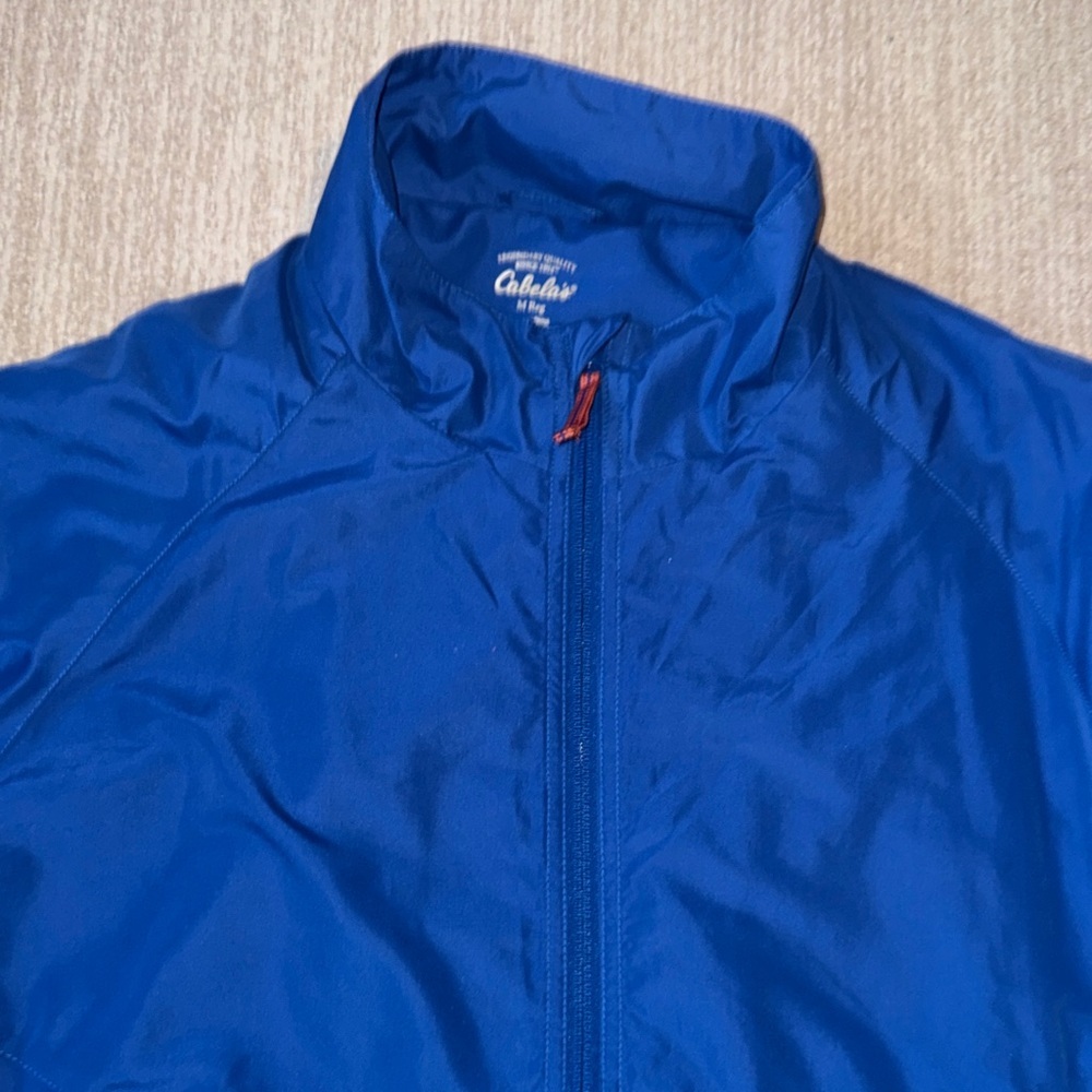Cabela's Men's L Blue Windcrest Windbreaker Jacket Full Zip Lightweight Outdoor - Picture 4 of 11